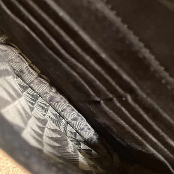 Proenza Schouler navy blue suede shoulder bag,double buckle strap/snap closure - Picture 9 of 14